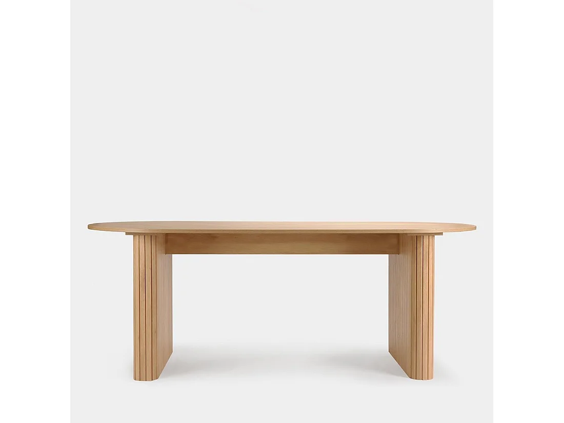 Table fixe en bois naturel 200x75 cm-Breda
