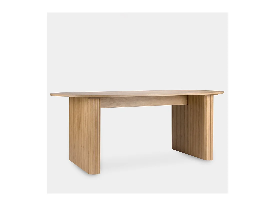 Table fixe en bois naturel 200x75 cm-Breda