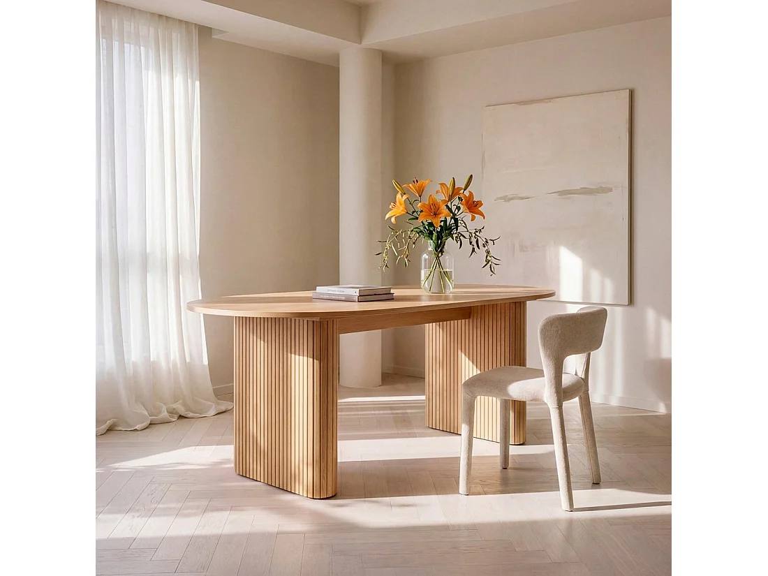 Mesa fija de Madera Natural 75 x 200- Breda