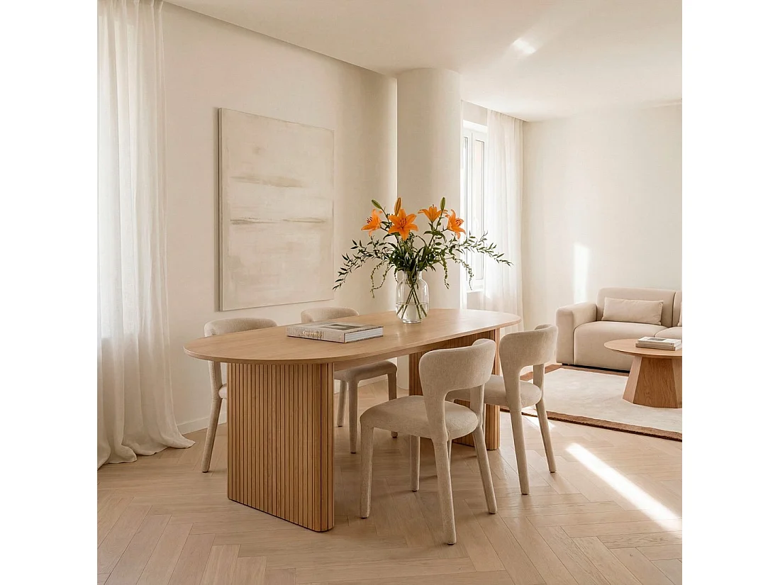 Mesa fija de Madera Natural 75 x 200- Breda