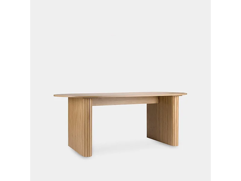Table fixe en bois naturel 200x75 cm-Breda