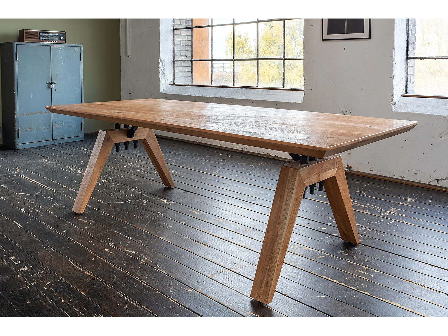 Esstisch - Braun Holz - 280 x 100 cm - WOODY