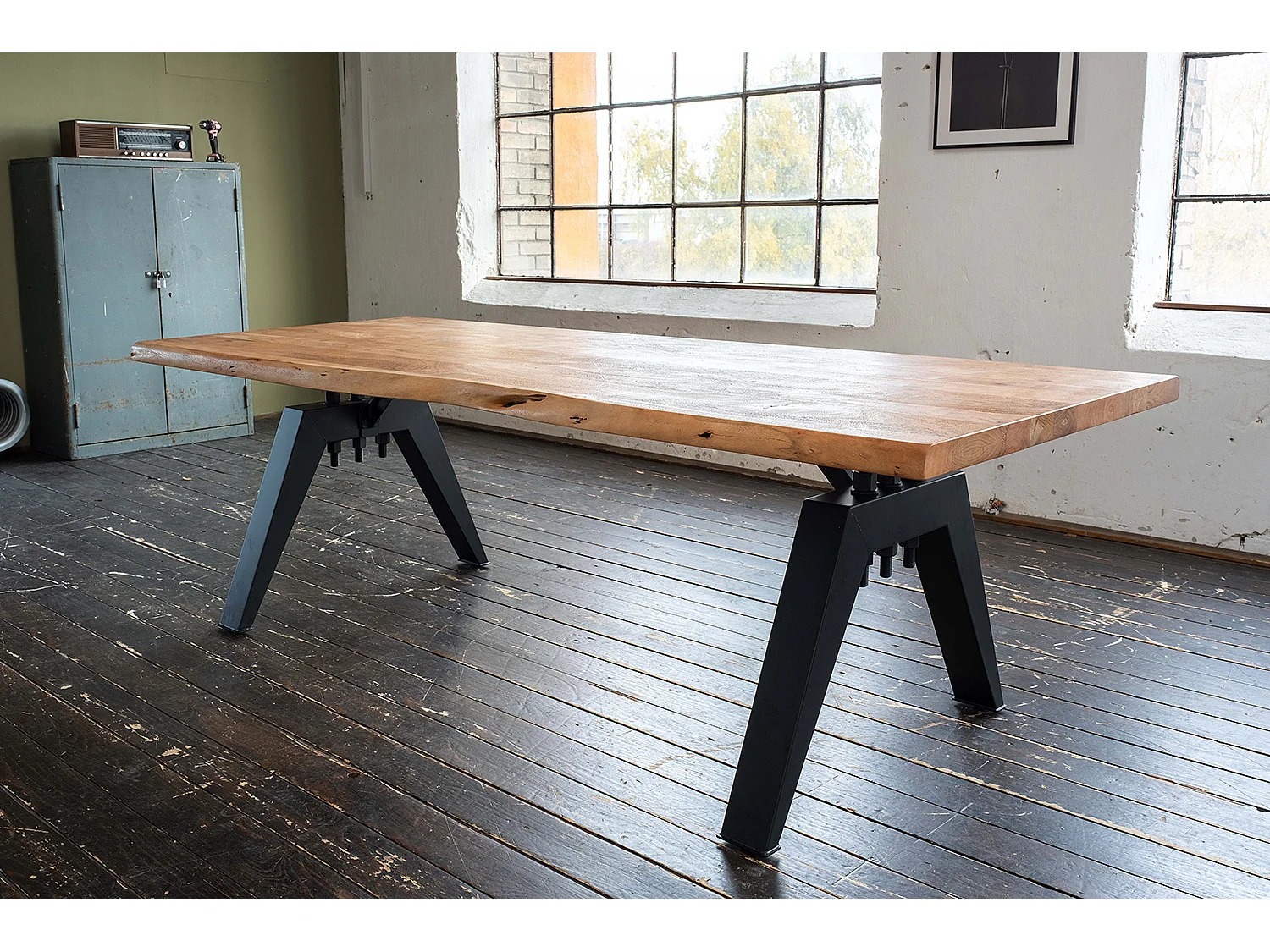 Esstisch - Braun Holz - 240 x 100 cm - REY