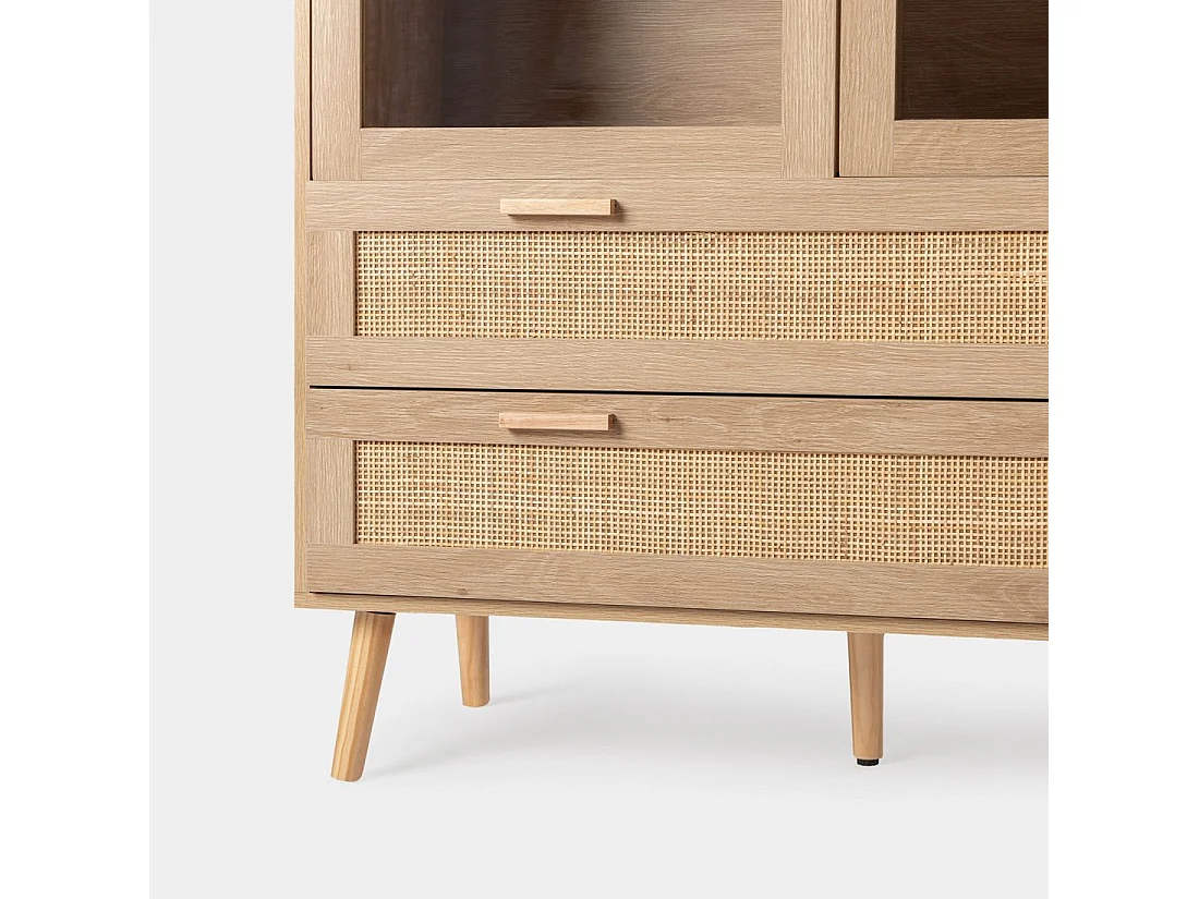 Vitrina doble de Fibra natural Natural 170 x 100- Tahiti