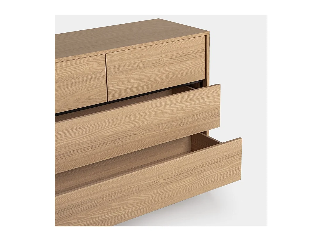 Commode en bois naturel 110x80 cm-Remi