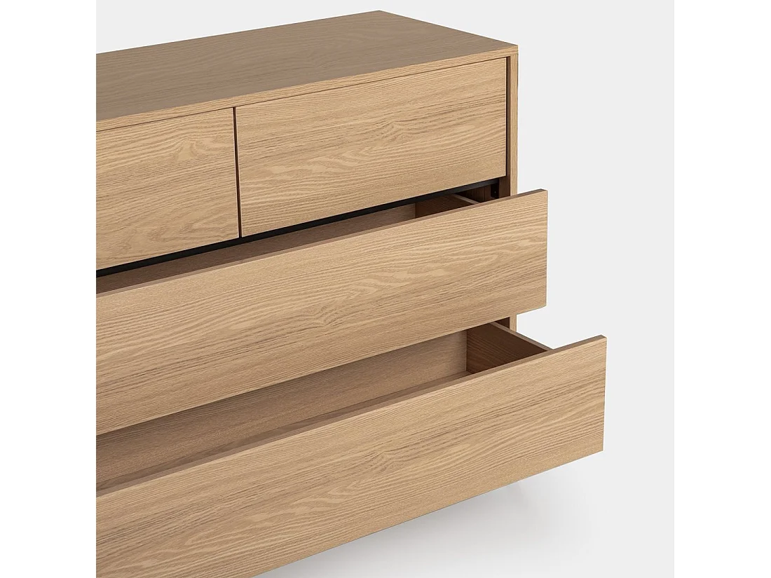 Commode en bois naturel 110x80 cm-Remi