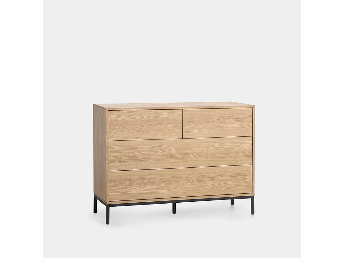 Commode en bois naturel 110x80 cm-Remi