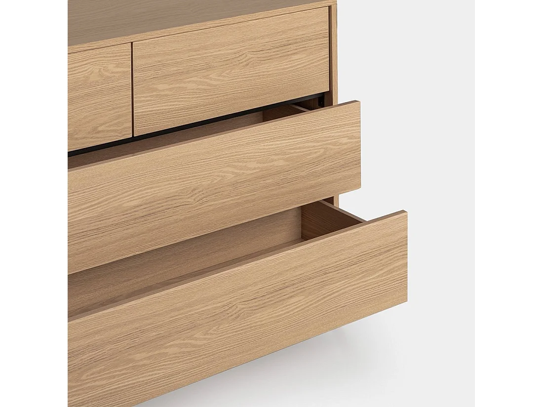 Commode en bois naturel 110x80 cm-Remi