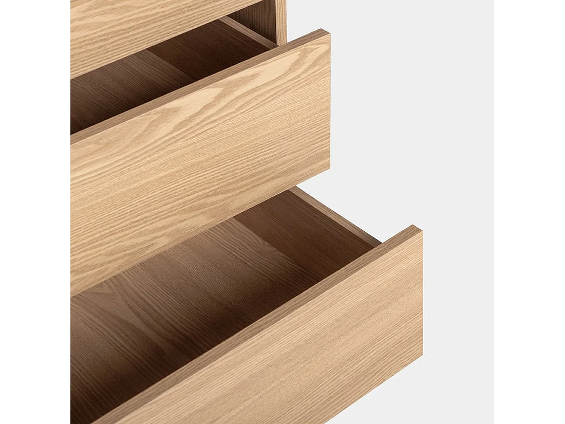 Commode double en bois naturel 120x76 cm-Remi