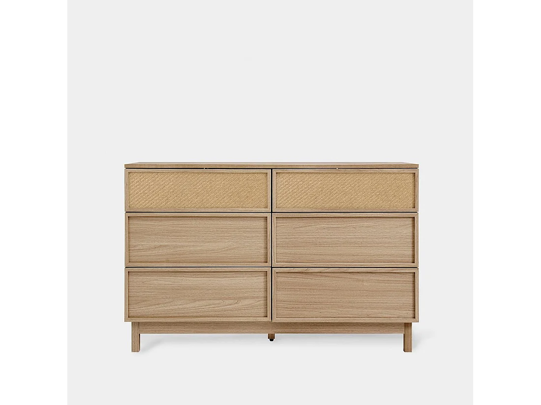 Cómoda doble de Fibra natural Natural 77 x 120- Bora