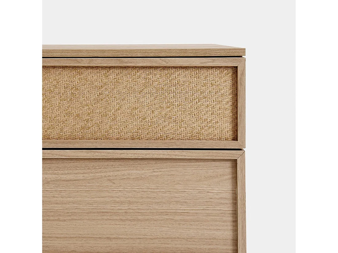 Cómoda doble de Fibra natural Natural 77 x 120- Bora