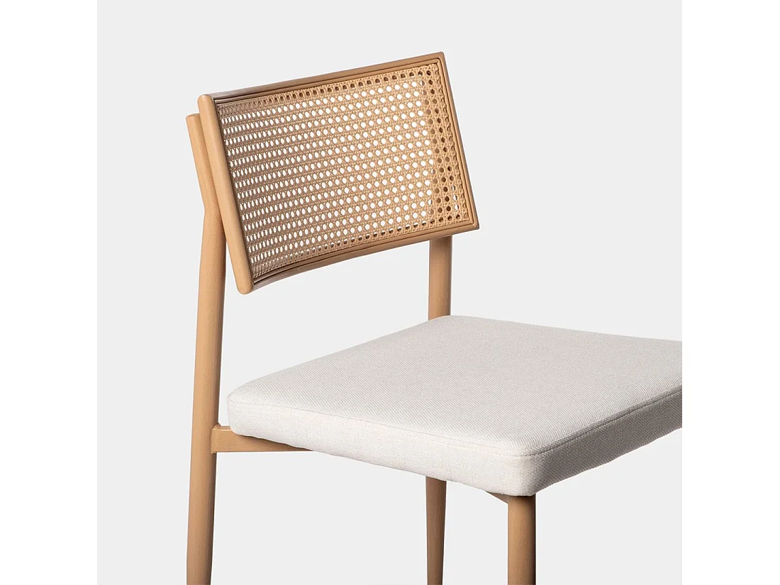 Silla de comedor de Fibra sintética Beige 79 x 48- Yara