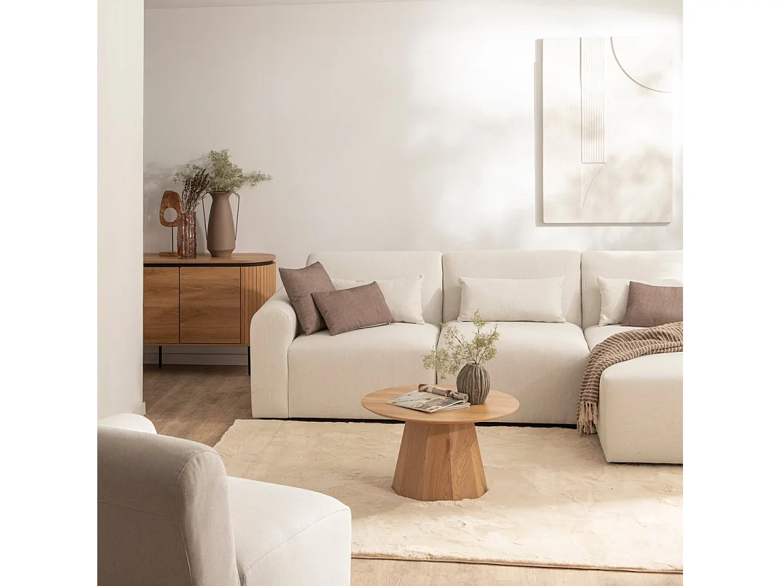 Mesa de centro fija de Madera Natural 40 x 70- Olivier