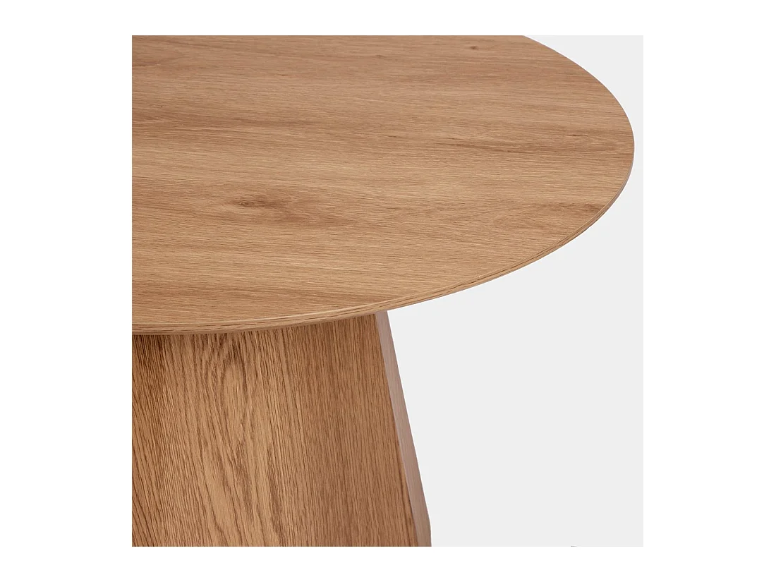 Table basse fixe en bois naturel 70x40 cm-Olivier