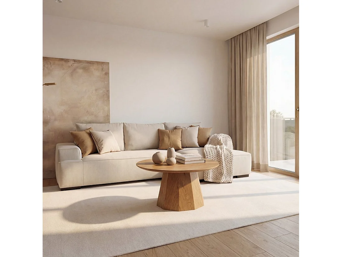 Mesa de centro fija de Madera Natural 40 x 70- Olivier