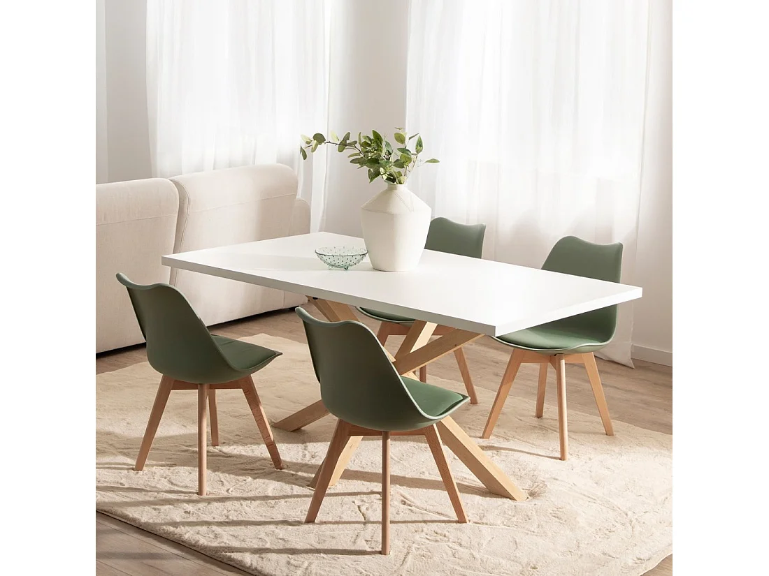 Chaise d'extérieur en plastique vert olive 48x82 cm-Kler