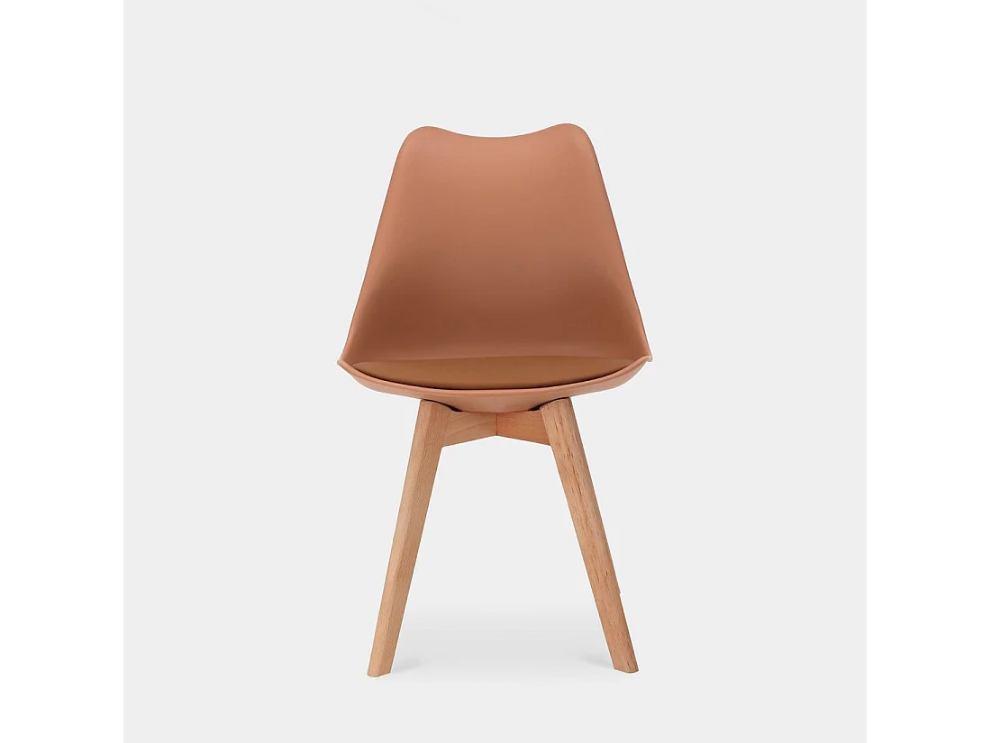 Chaise d'extérieur en plastique terracotta 48x82 cm-Kler