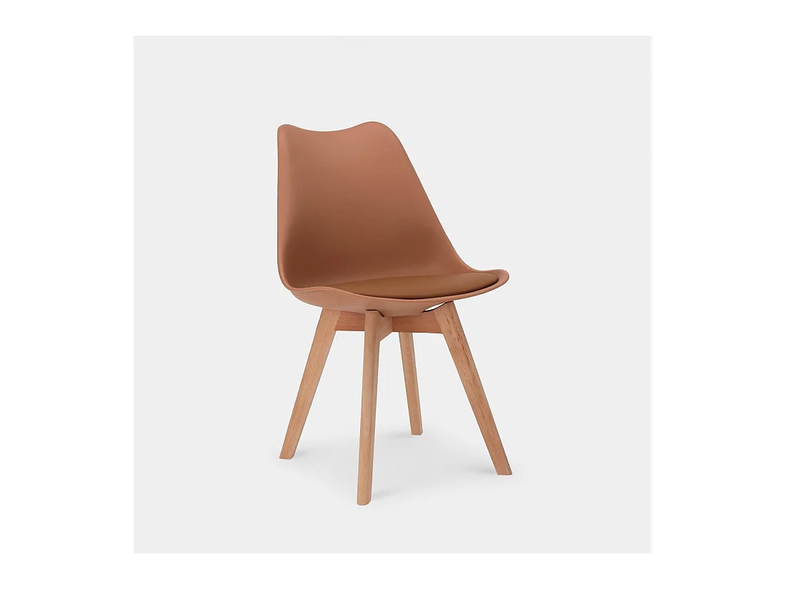 Chaise d'extérieur en plastique terracotta 48x82 cm-Kler