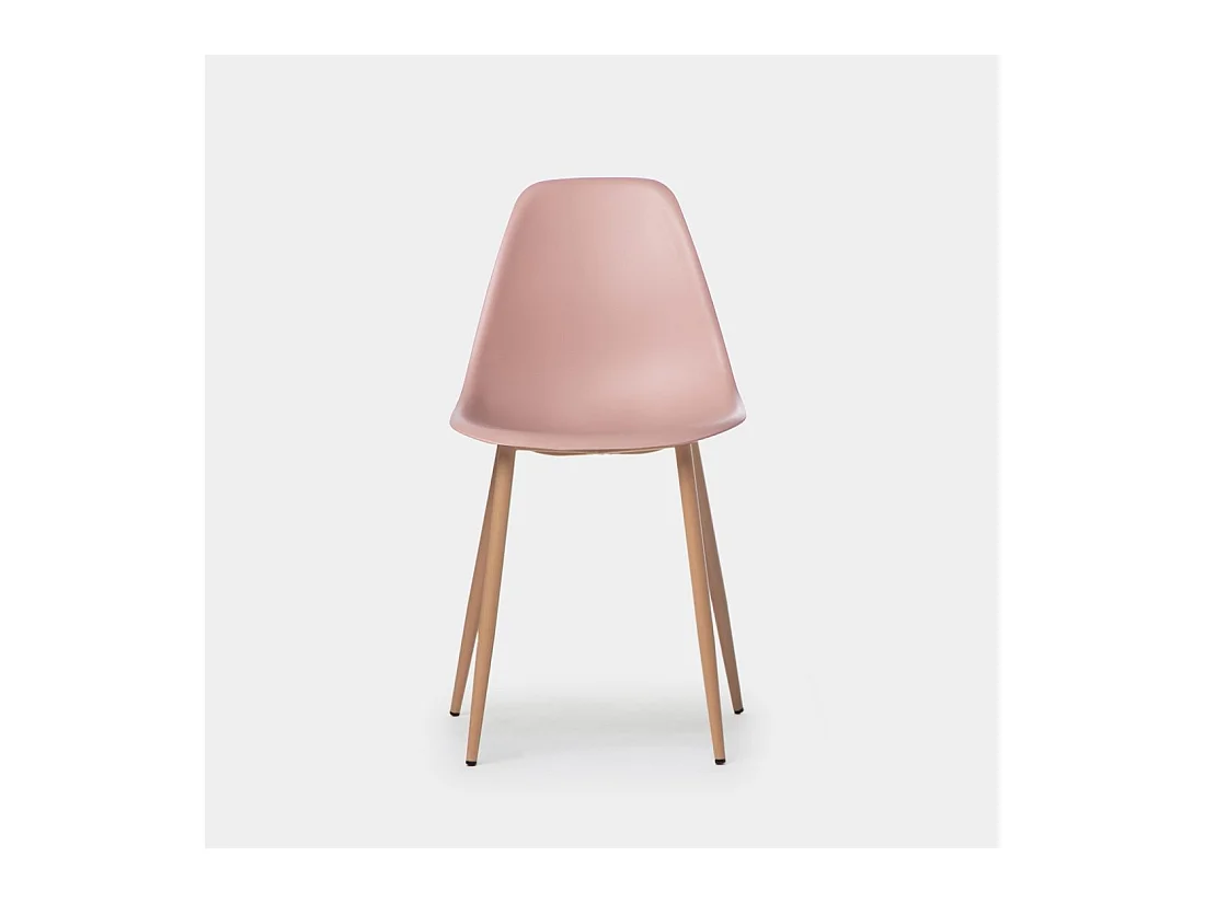 Chaise d'extérieur en plastique rose 45x80 cm-Nina