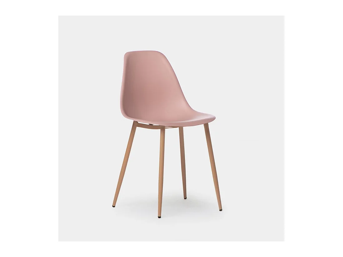 Chaise d'extérieur en plastique rose 45x80 cm-Nina