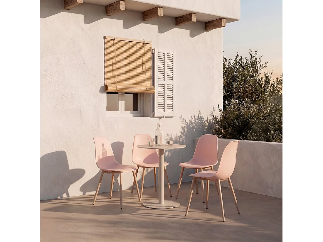Silla de exterior de Plástico Rosa 80 x 45- Nina