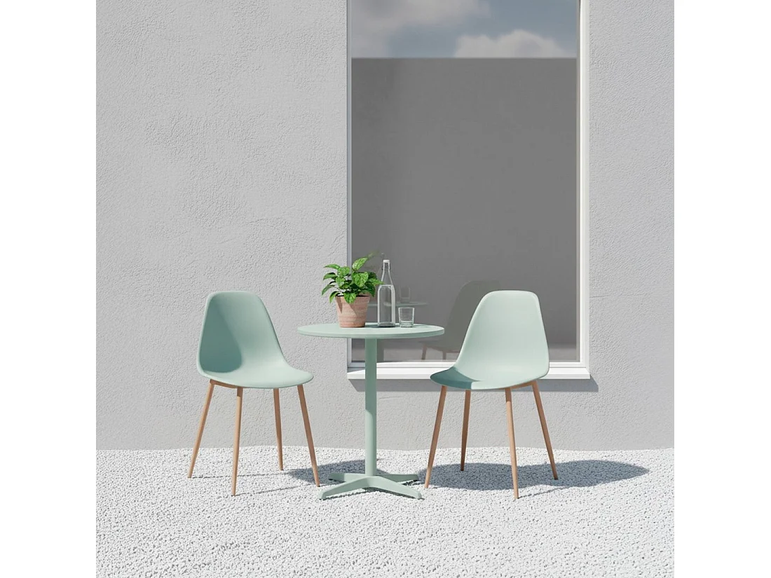 Silla de exterior de Plástico Menta 80 x 45- Nina