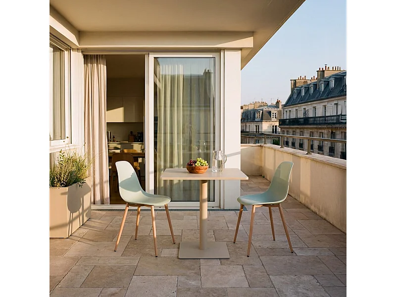 Silla de exterior de Plástico Menta 80 x 45- Nina