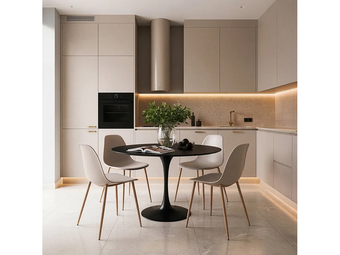 Silla de jardín de Plástico Beige 80 cm x 45 cm- Nina