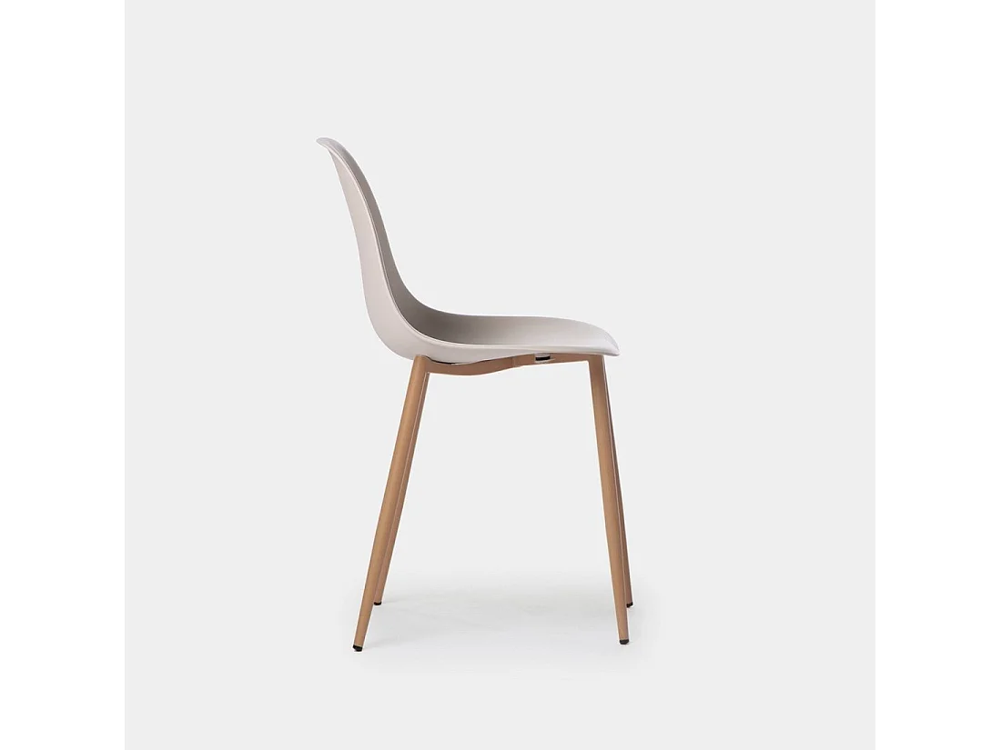 Silla de jardín de Plástico Beige 80 cm x 45 cm- Nina