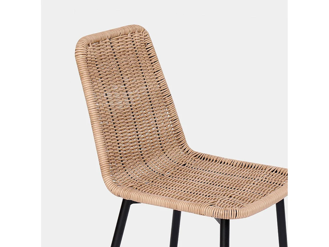 Silla de exterior de Fibra sintética Natural 82 x 45- Noah