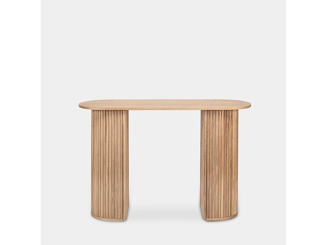 Console en bois naturel 110x74 cm-Trena