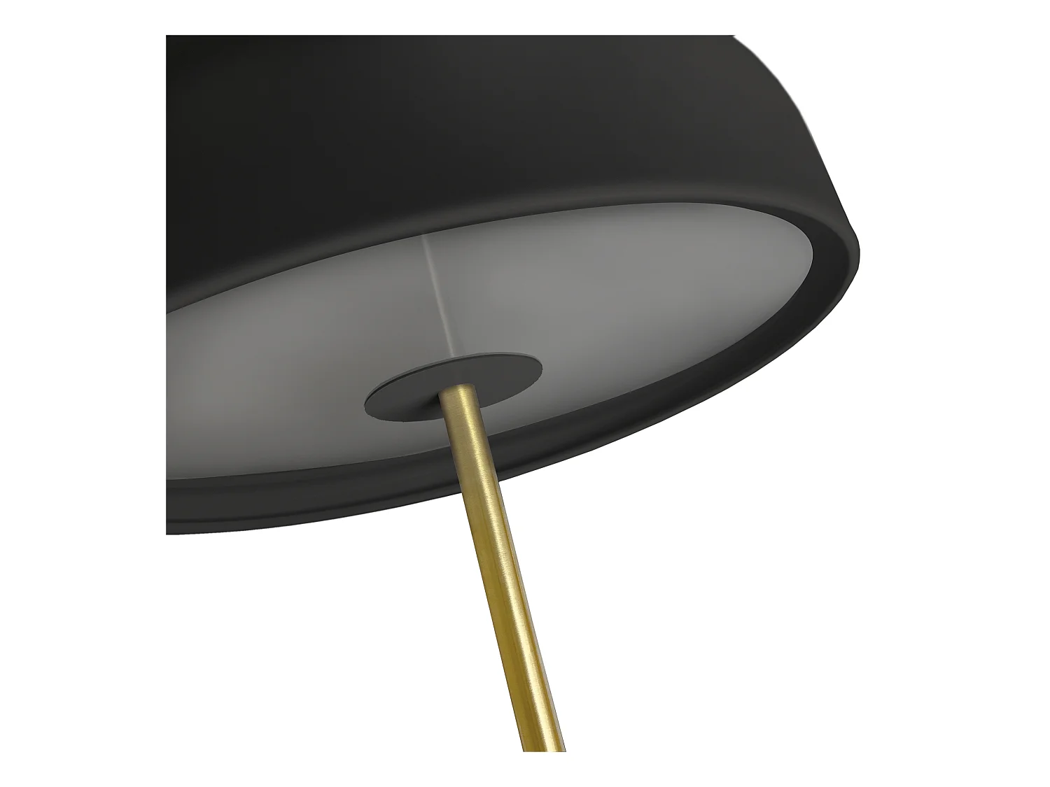 LÂMPADA DE CHÃO TAICHI estilo moderno - A135 cm - 2x E27 40W - cabo de 2 metros - on&off - aço - preto e dourado - IP20