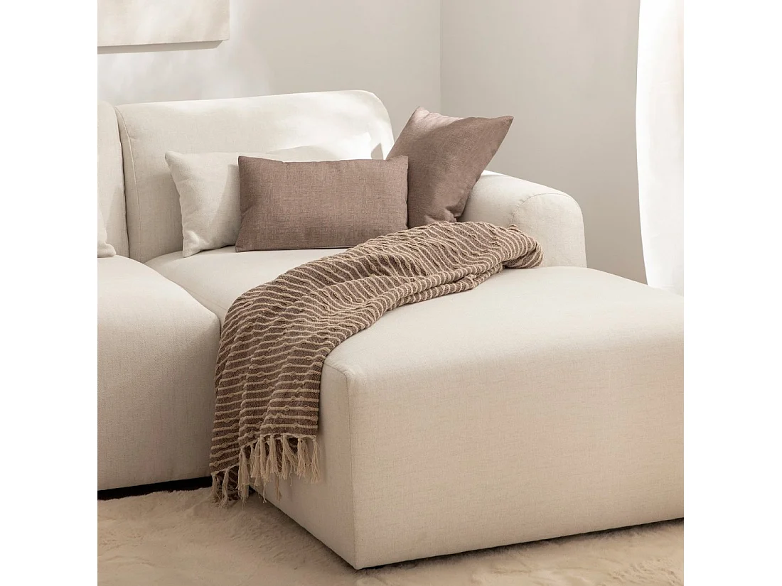 Plaid de Tela Beige-Gris 1 x 125- Aurae