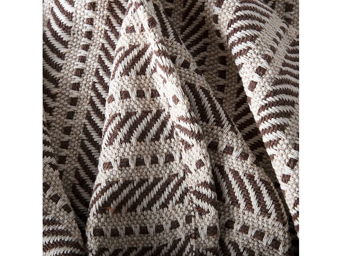 Plaid de Tela Beige-Negro 1 x 125- Nimbo