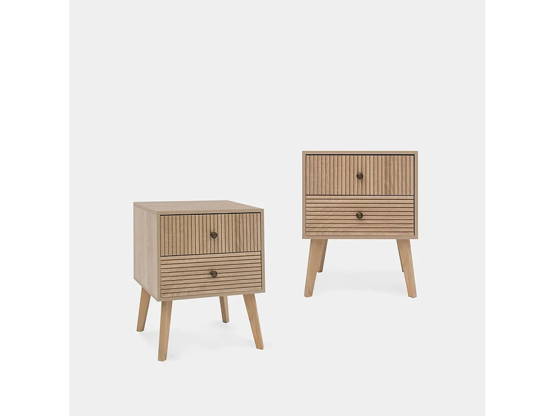 Mesita de noche 2 cajones