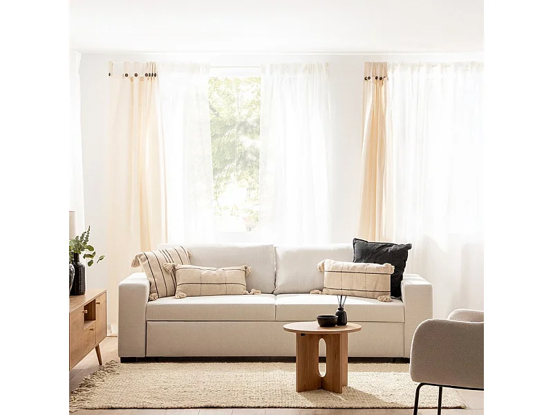 Sofá cama de Poliéster Beige 85 x 240- Meryl