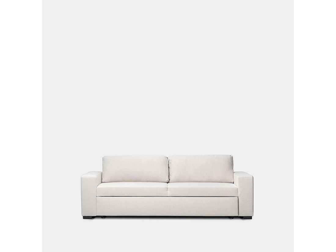 Canapé-lit en tissu beige 240x85 cm-Meryl