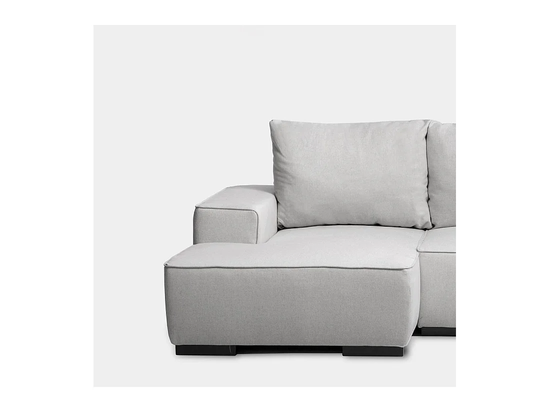 Canapé-lit en tissu gris 250x80 cm-Alan