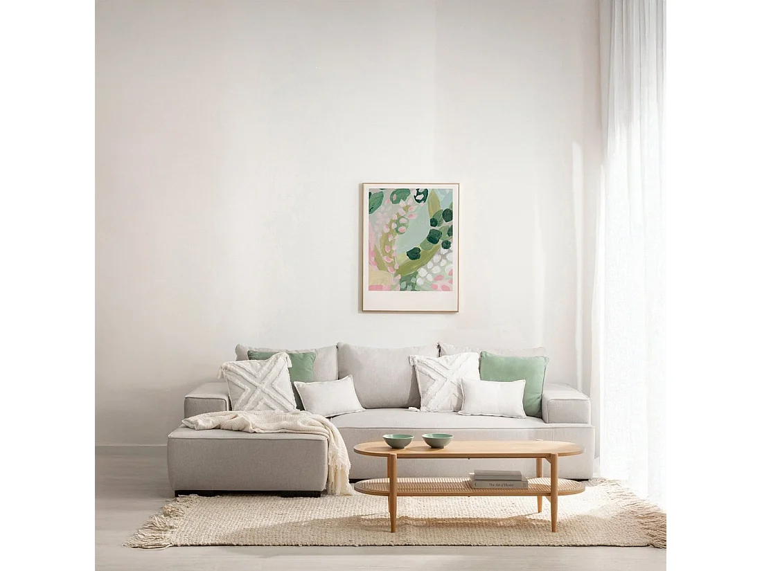 Canapé-lit en tissu gris 250x80 cm-Alan