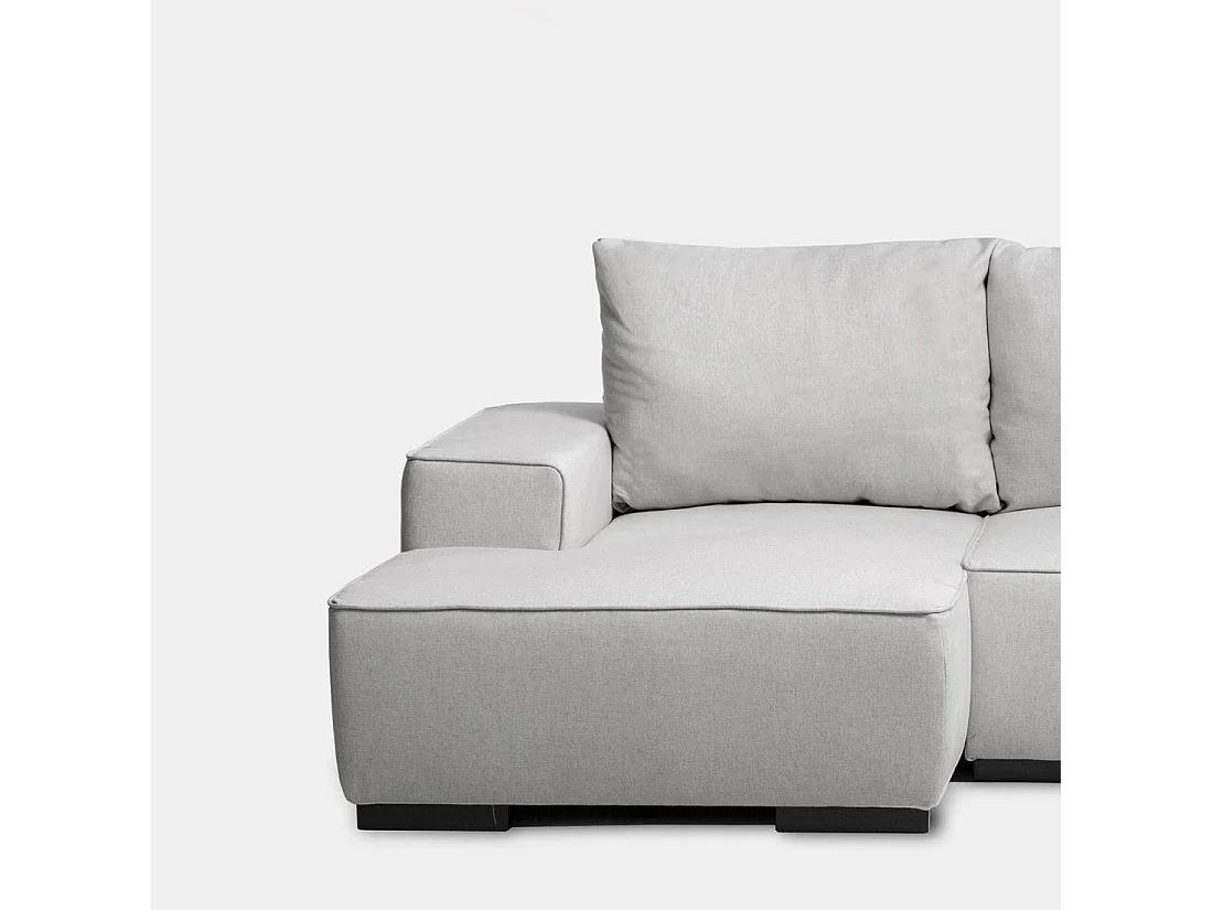 Canapé-lit en tissu gris 250x80 cm-Alan