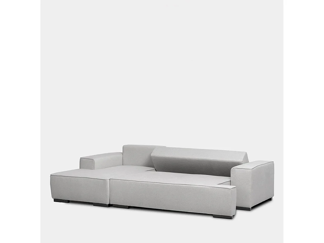 Canapé-lit en tissu gris 250x80 cm-Alan