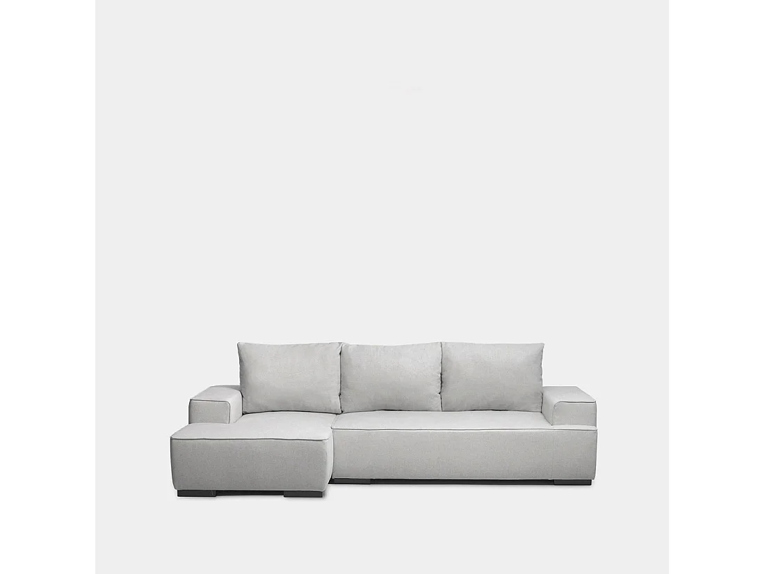 Canapé-lit en tissu gris 250x80 cm-Alan