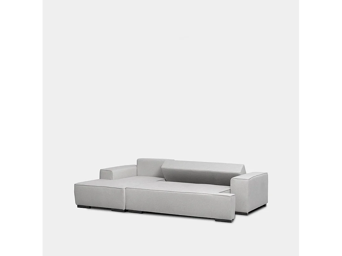 Canapé-lit en tissu gris 250x80 cm-Alan