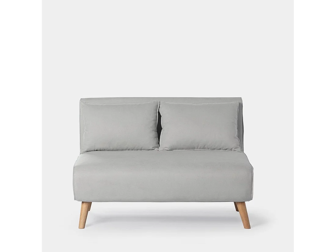 Canapé-lit en tissu gris 117x79 cm-Noa