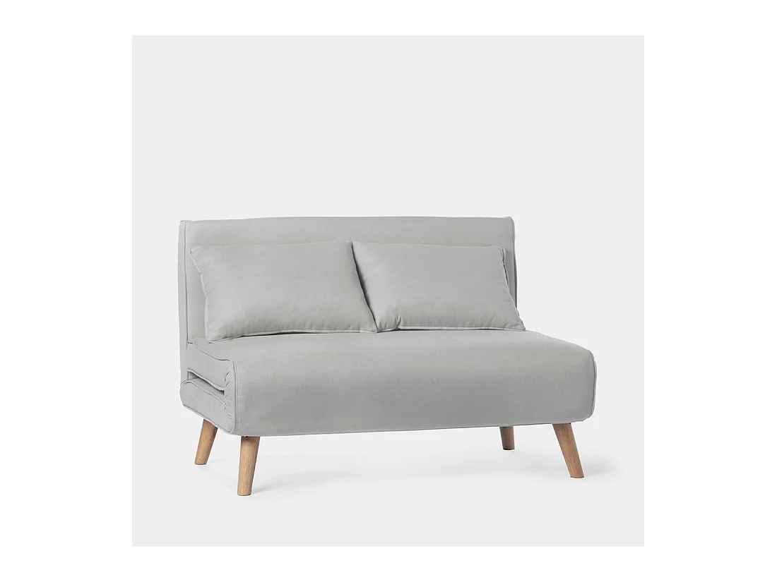 Canapé-lit en tissu gris 117x79 cm-Noa