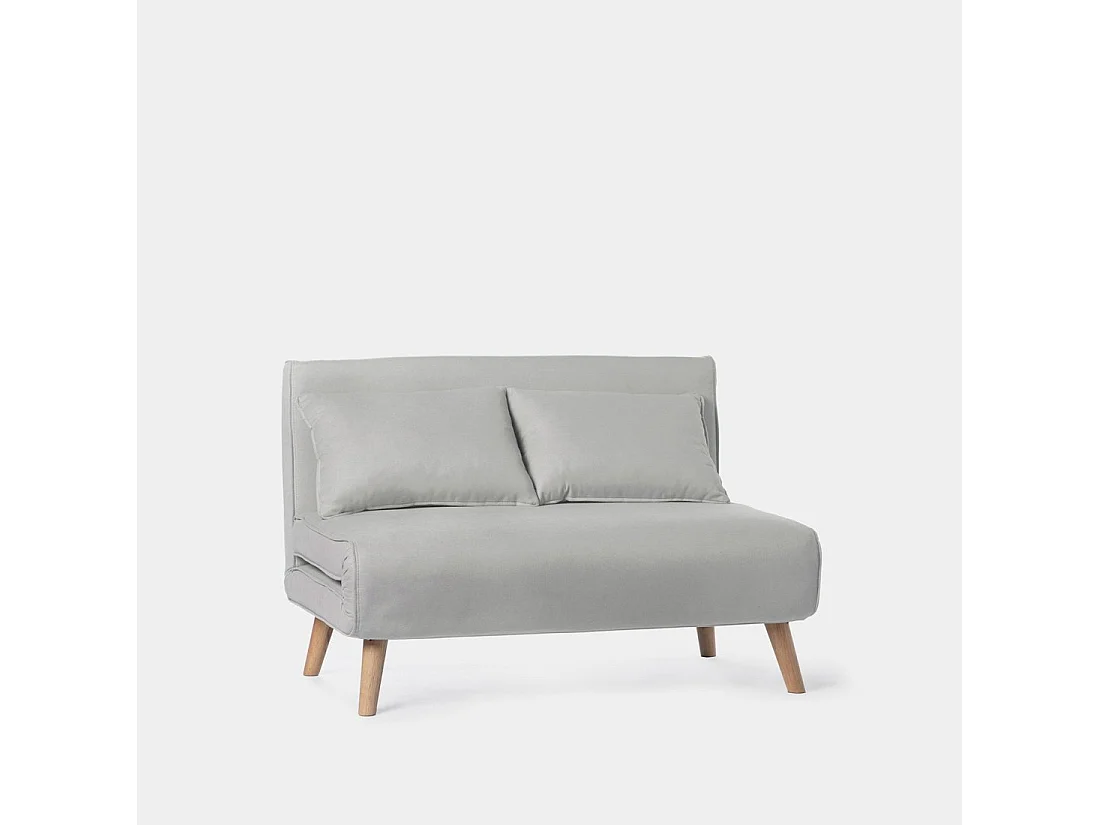 Canapé-lit en tissu gris 117x79 cm-Noa