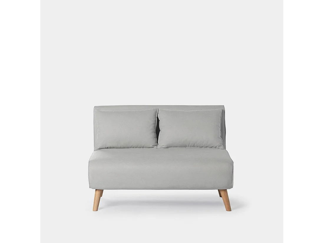 Canapé-lit en tissu gris 117x79 cm-Noa