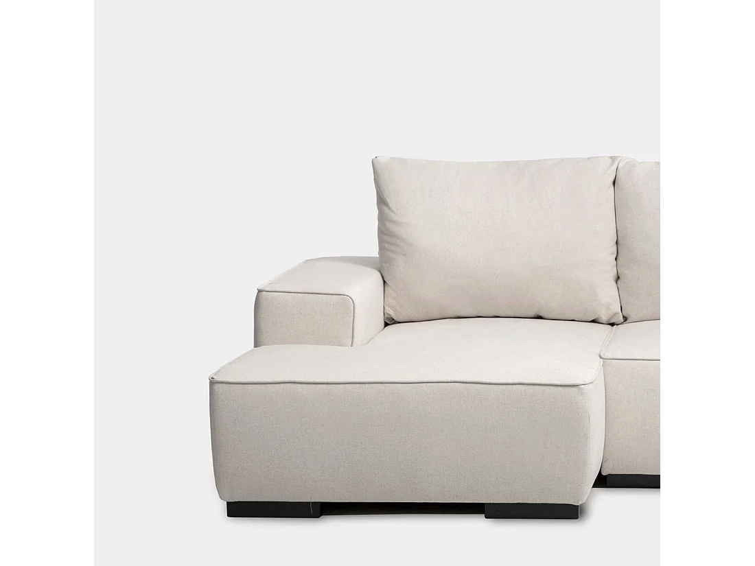 Canapé-lit en tissu beige 250x80 cm-Alan