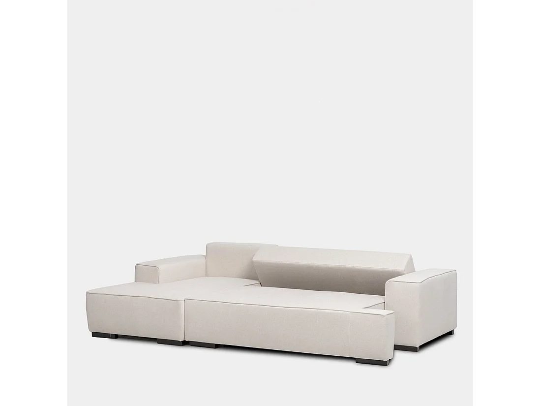 Canapé-lit en tissu beige 250x80 cm-Alan