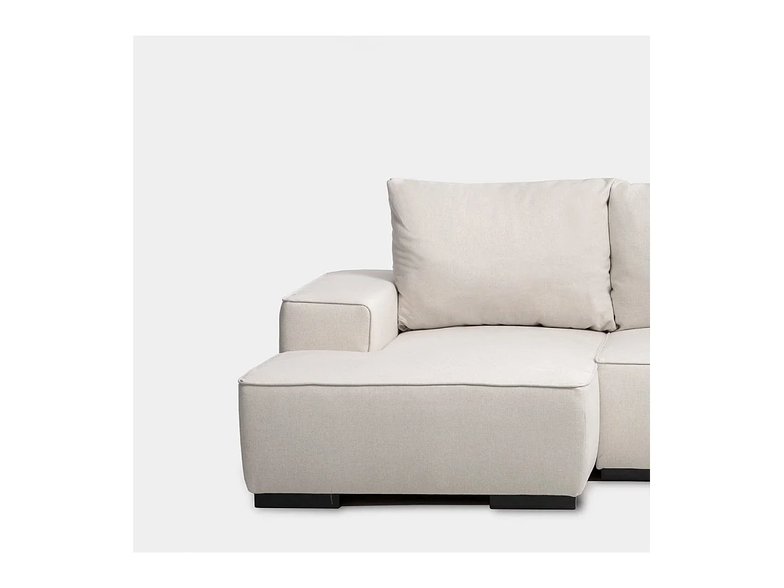 Canapé-lit en tissu beige 250x80 cm-Alan